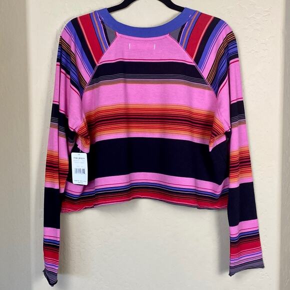 Free People Baja Striped Long Sleeve T-Shirt, XS - Picture 6 of 11